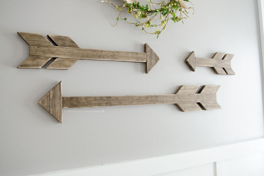 Wood arrow wall art