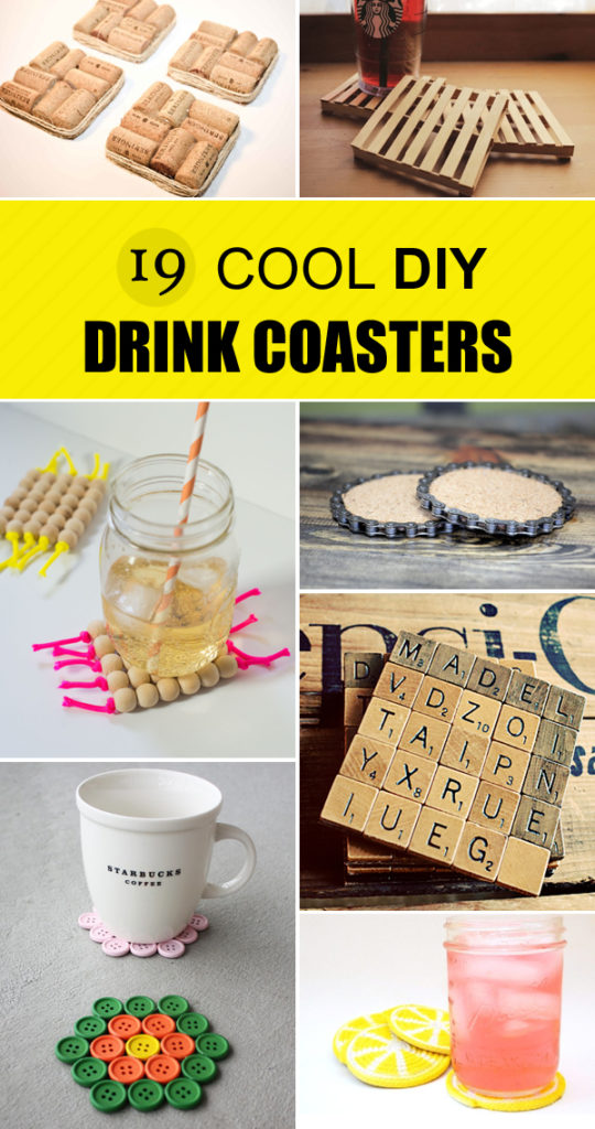 19 Cool DIY Drink Coasters