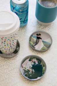 Photo Mason Jar Lid Coasters