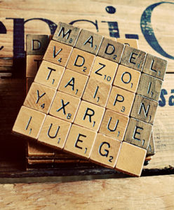 Scrabble coasters