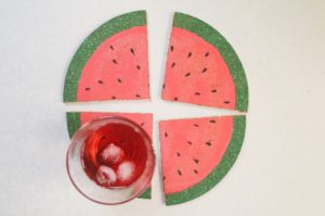 watermelon coasters