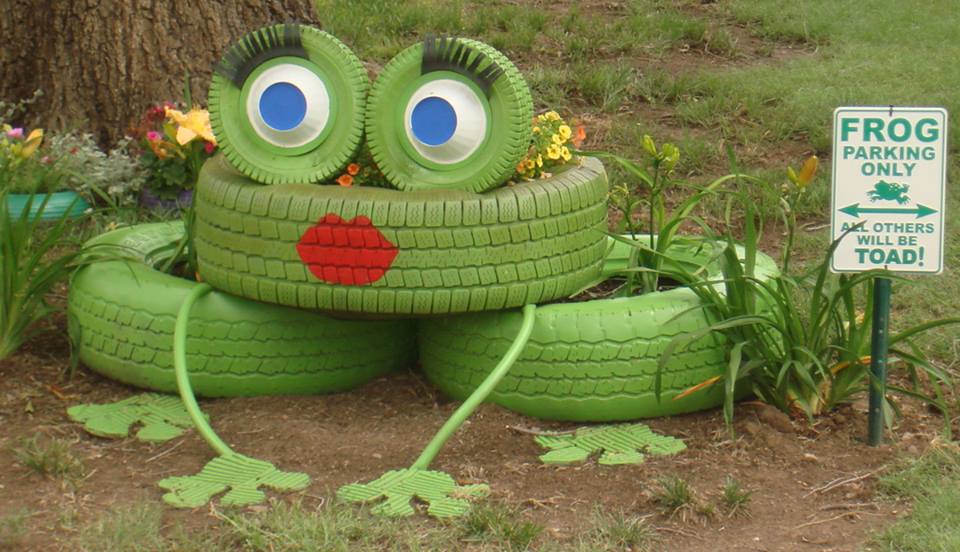 Frieda La Frog From Old Tires