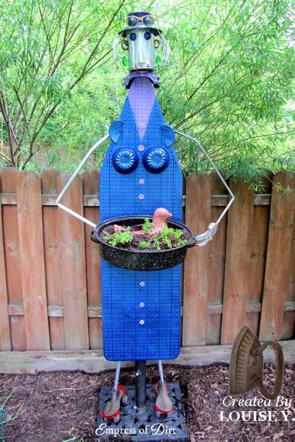 Ironing Board Garden Art Lady