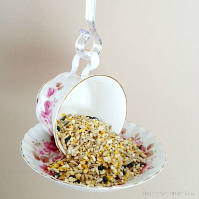 Tea Cup Bird Feeder