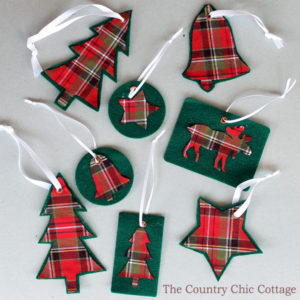 Plaid Ornaments