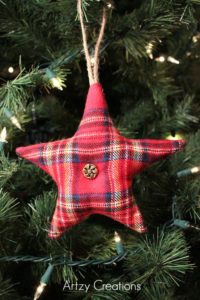 Rustic Flannel Star Ornament