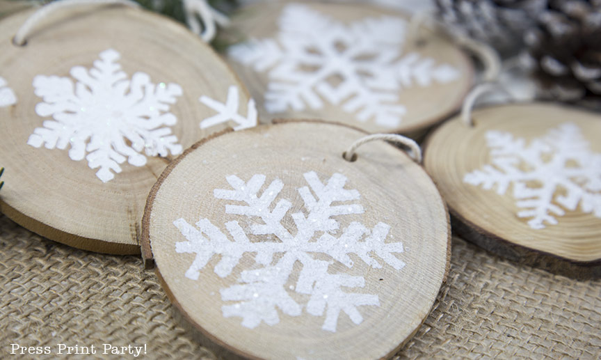 Rustic Wood Snowflake Ornament