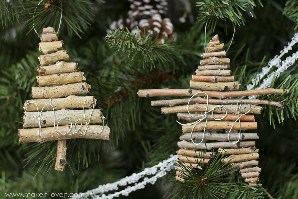 Twig and Wire Ornaments