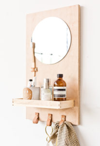 Bathroom Organizer with Mirror