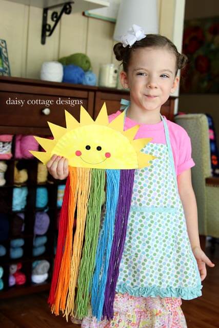 Easy Paper Plate Sunshine Craft