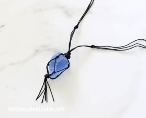 sea glass macrame necklace