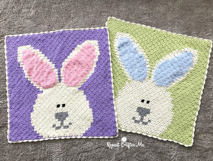 Crochet Bunny C2C Blanket