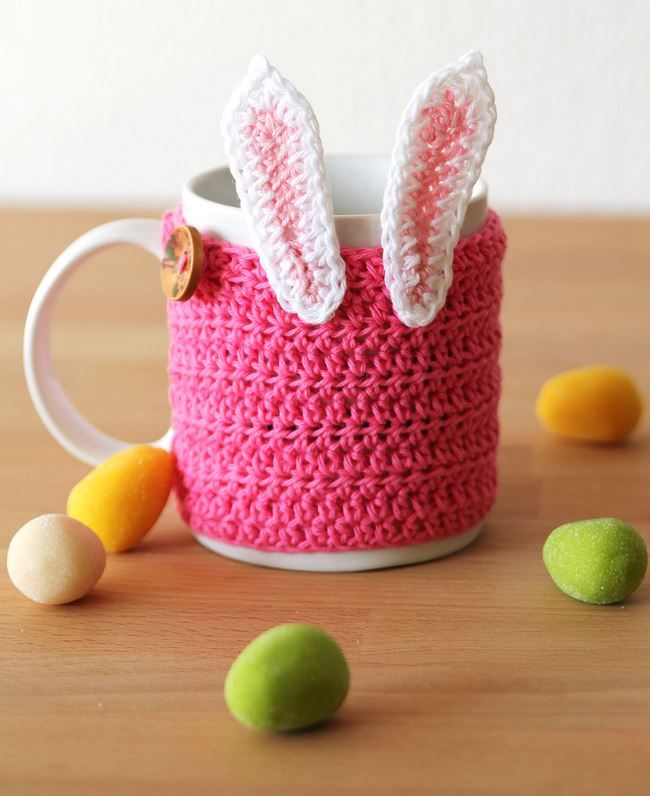 Easter bunny mug cozy