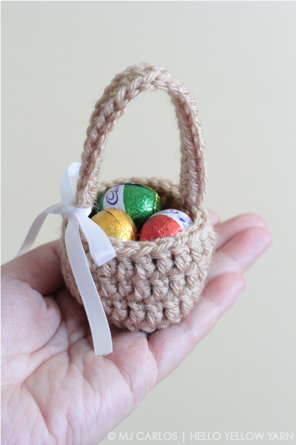 Mini Crochet Easter Egg Basket
