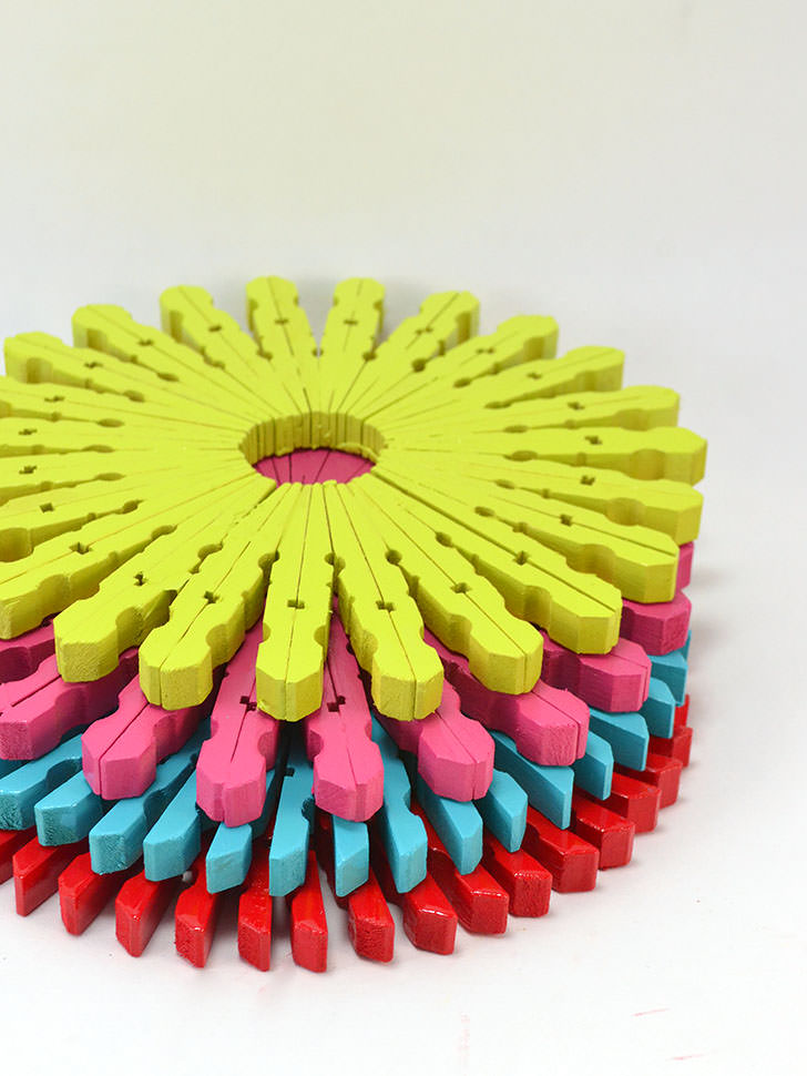 Colorful Clothespin Trivets