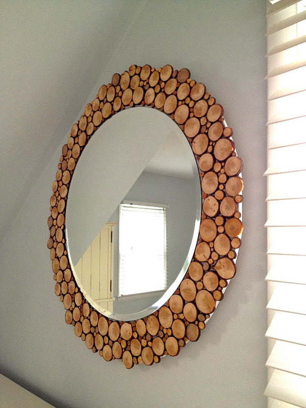 Wood Slice Mirror