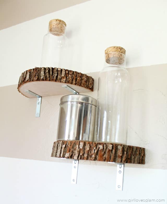 Wood Slice Shelves