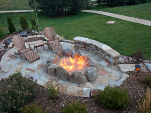 Large Boulder Fire Pit