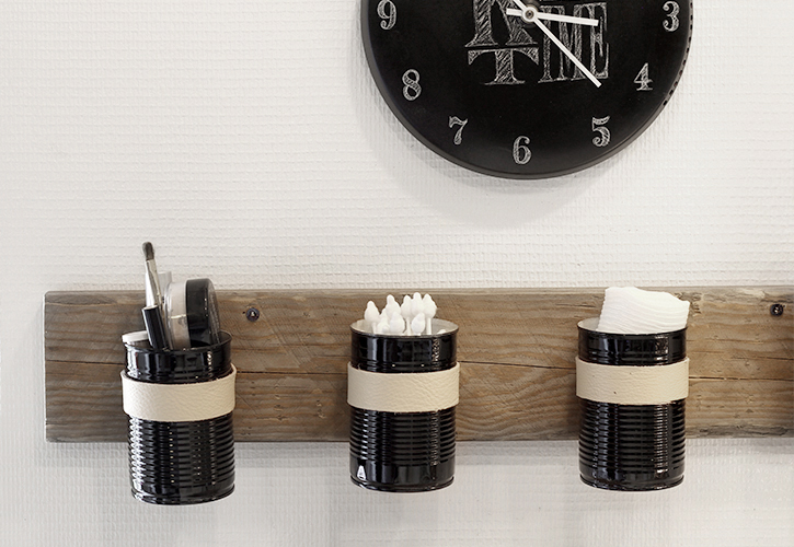 Tin Can Wall Organizer